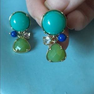 Beautiful blue and green drop earrings